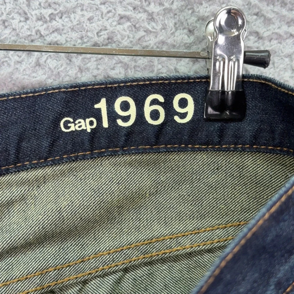 Gap 1969 Jeans Mens 34x34 Blue Bootcut Dark Wash Ringspun Denim Preppy Y2K